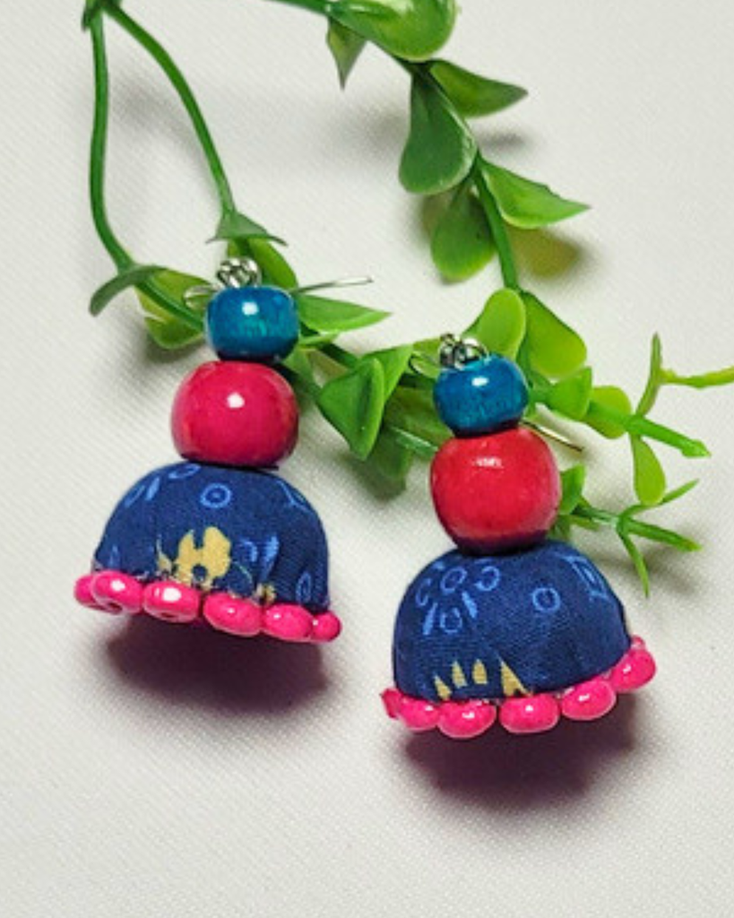 Blueberry Pink Ethnic Jhumka