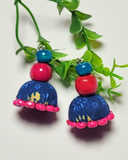 Blueberry Pink Ethnic Jhumka
