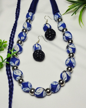 Indigo Blossomed Beaded Set