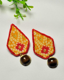 Kesari Bandhani Drop Earrings