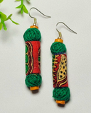 Green Heritage Fabric Danglers