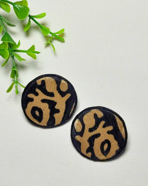 Safari Chic Fabric Stud Earring