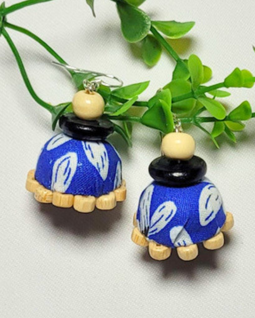 Moon Petal Royal Blue Jhumka
