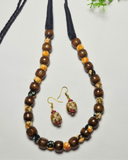 Bandhni Printed Beaded Set