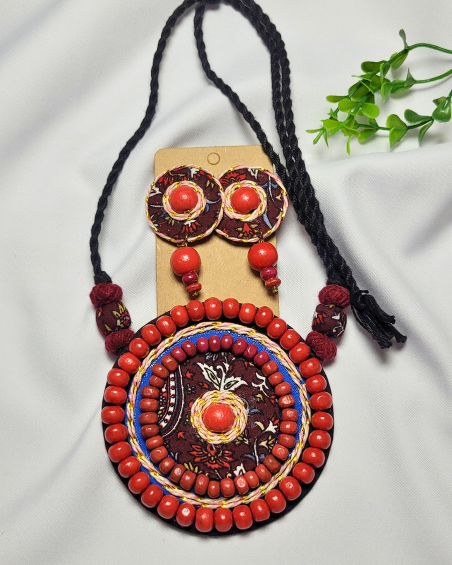 Red Beaded Chandra Haar2