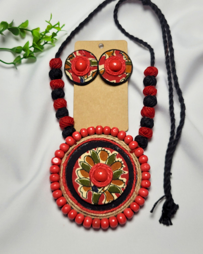 Red Beaded Chandra Haar1