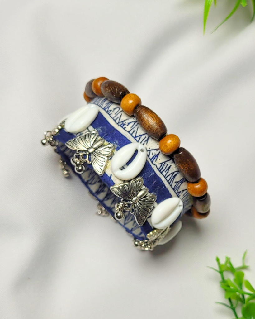 Azure Boho-Inspired Bangle