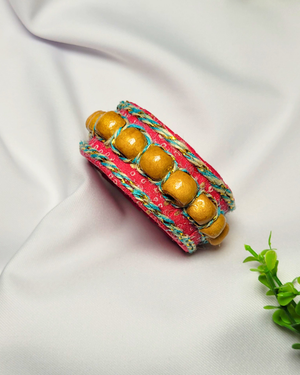 Pastel Bloom Beaded Bangle