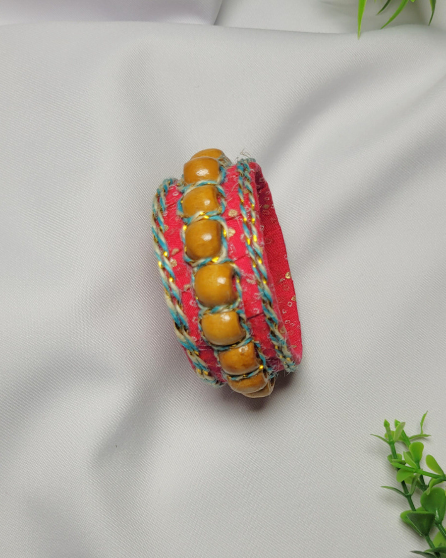 Pastel Bloom Beaded Bangle