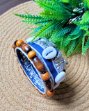 Blue Reef Beaded Bangle